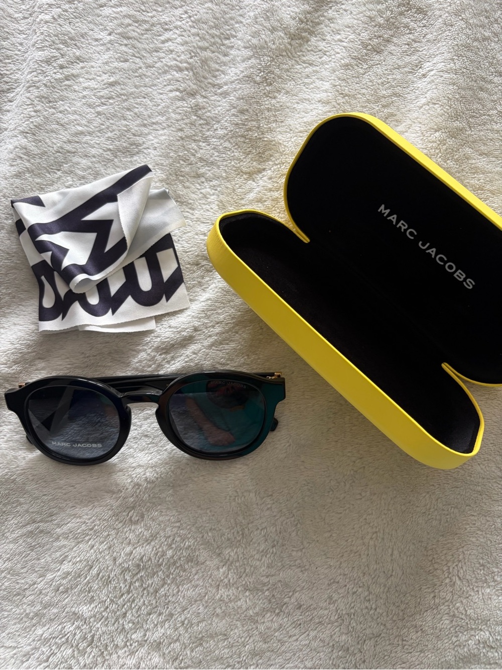 Marc Jacobs Black Sunglasses with Yellow Case